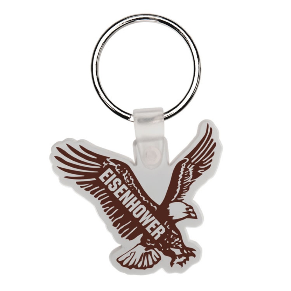 Custom Logo Eagle Soft die cut shape key tag. Keychain Shapes CLK2870